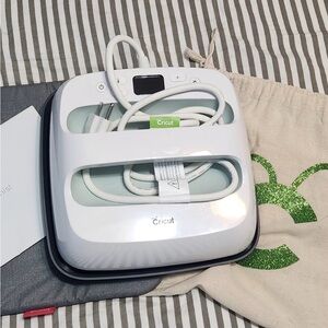 Cricut EasyPress with White and Green Accents